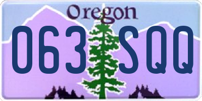OR license plate 063SQQ