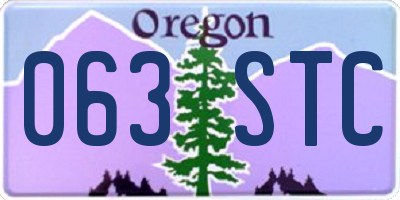 OR license plate 063STC