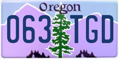 OR license plate 063TGD