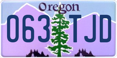 OR license plate 063TJD