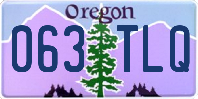 OR license plate 063TLQ