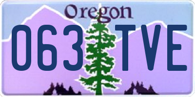 OR license plate 063TVE