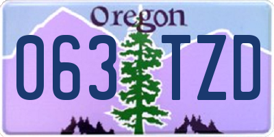 OR license plate 063TZD
