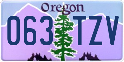 OR license plate 063TZV