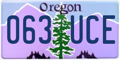 OR license plate 063UCE