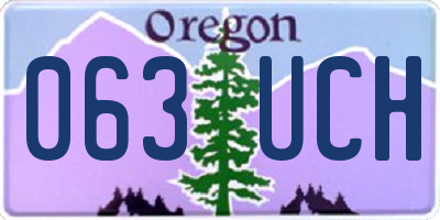 OR license plate 063UCH