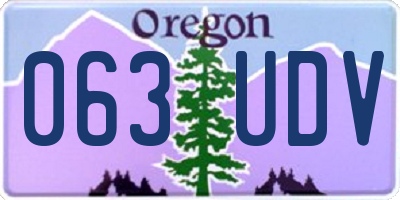 OR license plate 063UDV