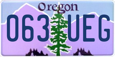 OR license plate 063UEG