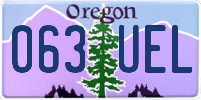 OR license plate 063UEL