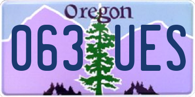 OR license plate 063UES