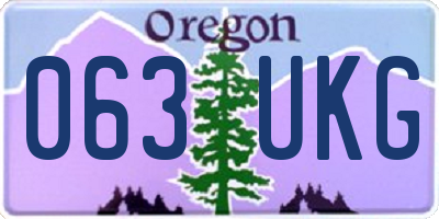 OR license plate 063UKG
