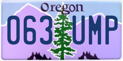 OR license plate 063UMP