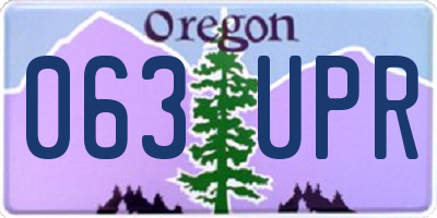 OR license plate 063UPR