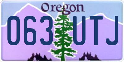 OR license plate 063UTJ