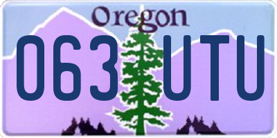 OR license plate 063UTU