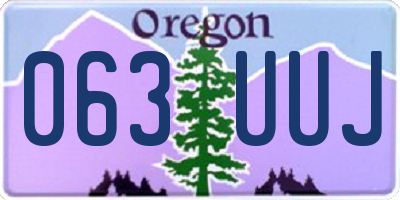 OR license plate 063UUJ