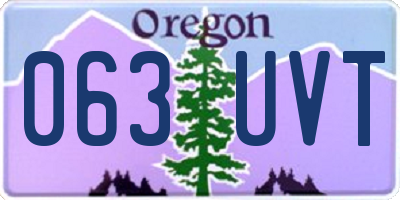 OR license plate 063UVT