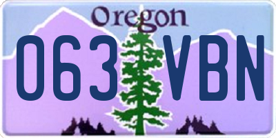OR license plate 063VBN