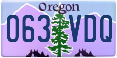 OR license plate 063VDQ
