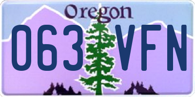 OR license plate 063VFN
