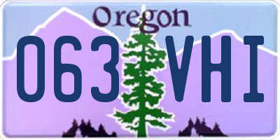 OR license plate 063VHI