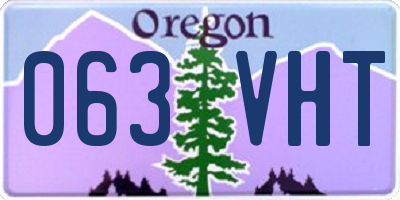 OR license plate 063VHT