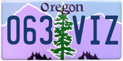 OR license plate 063VIZ