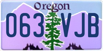 OR license plate 063VJB