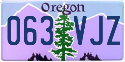 OR license plate 063VJZ