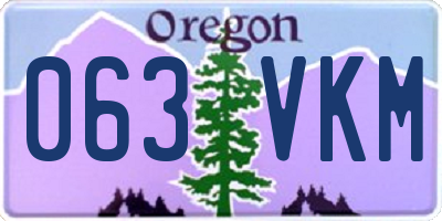 OR license plate 063VKM