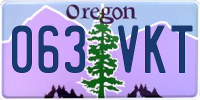 OR license plate 063VKT