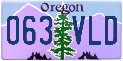 OR license plate 063VLD