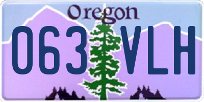 OR license plate 063VLH