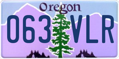 OR license plate 063VLR