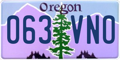 OR license plate 063VNO