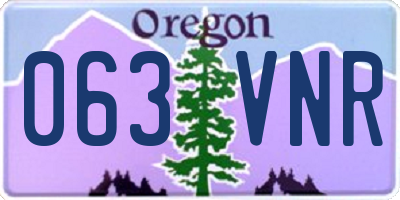 OR license plate 063VNR