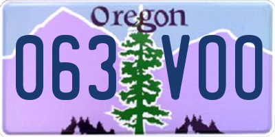 OR license plate 063VOO