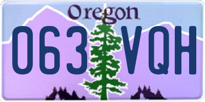 OR license plate 063VQH