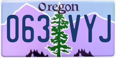 OR license plate 063VYJ