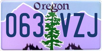 OR license plate 063VZJ