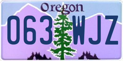 OR license plate 063WJZ