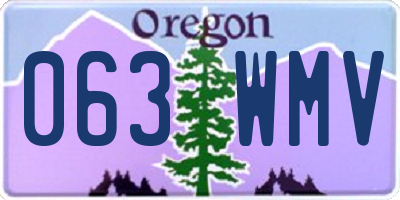 OR license plate 063WMV