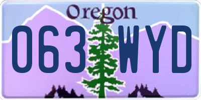 OR license plate 063WYD