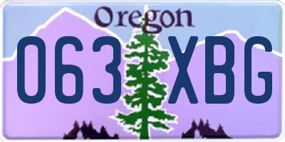 OR license plate 063XBG