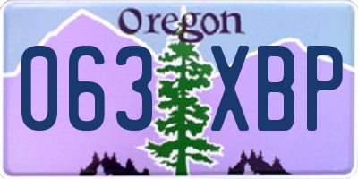 OR license plate 063XBP