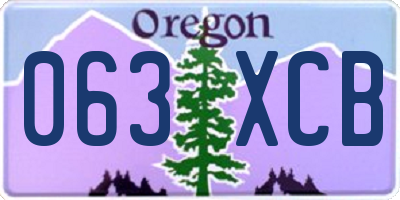 OR license plate 063XCB
