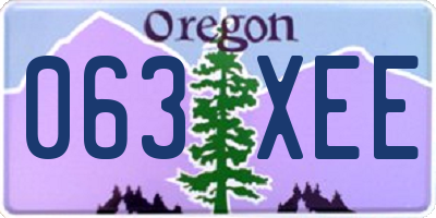 OR license plate 063XEE