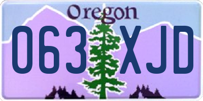 OR license plate 063XJD