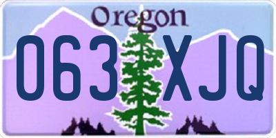 OR license plate 063XJQ