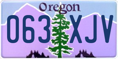 OR license plate 063XJV